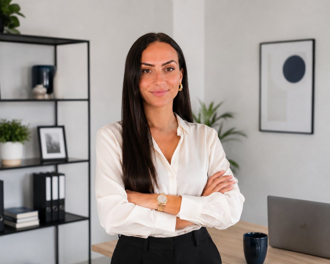 Portrait professionnel de Dalila Penon, les bras croisés